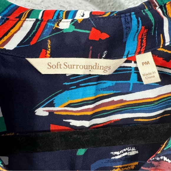 Soft Surroundings Sail boat blouse size pet med - Picture 2 of 7